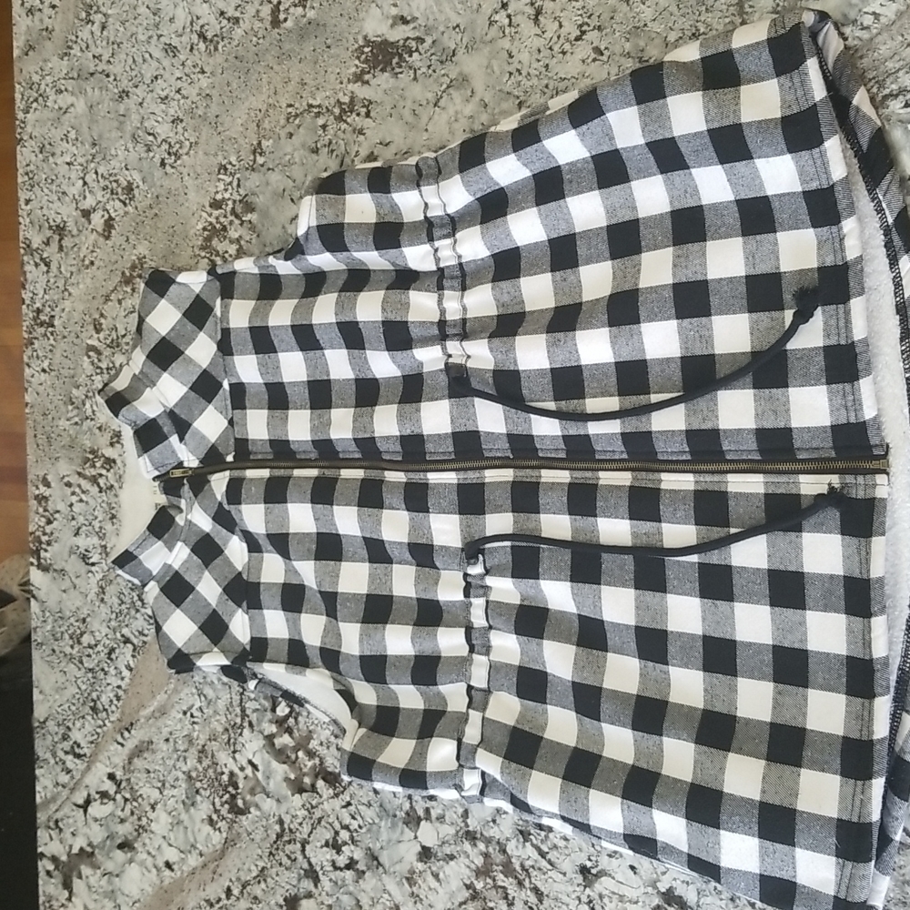 Buffalo plaid vest